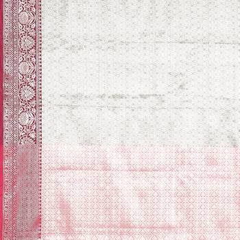 Pink woven kanchipuram silk saree with blouse 4