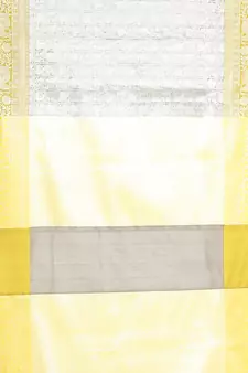 Grey woven Faux kanchipuram silk saree with blouse