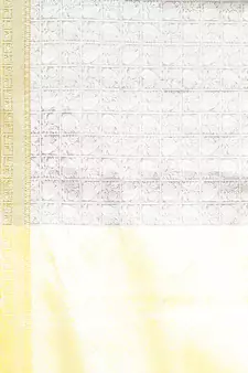 Grey woven Faux kanchipuram silk saree with blouse
