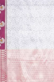 Blue woven Faux kanchipuram silk saree with blouse