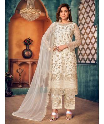 Party Wear Semi stiched Salwar Suit (Set Of 4) 2