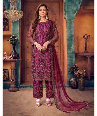 Party Wear Semi stiched Salwar Suit (Set Of 4) 5