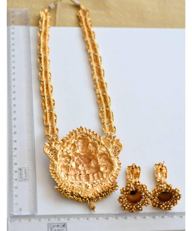 Divine Antique Kemp Ganesh-lakshmi Haar Set- DJ05341