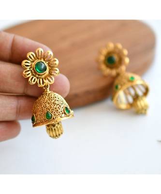 Divine Antique Green Lakshmi Necklace Set-dj05408 3