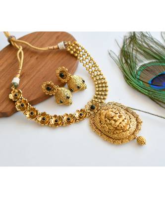 Divine Antique Black Lakshmi Necklace Set-dj05414 1