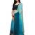 Sky-blue fancy silk semi stitched lehenga