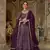 Wine embroidered georgette lehenga