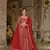 Red embroidered georgette lehenga