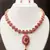 Maroon Jewellery Necklaces with Earrings for Wedding