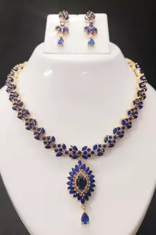 Blue necklaces