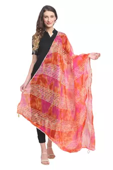 Multicolor Cotton Leheriya Dupatta