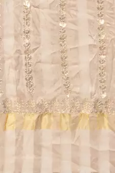 Beige Gota Patti Work Cotton Dupatta
