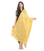 Yellow Gota Patti Work Cotton Dupatta
