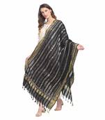 Black Gota Patti Work Cotton Dupatta