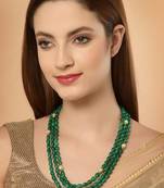Green pearl necklaces