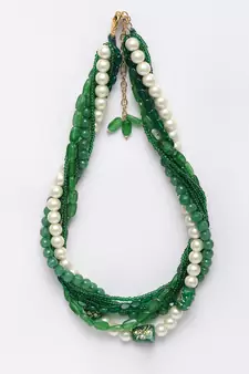 Green pearl necklaces
