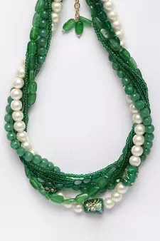 Green pearl necklaces