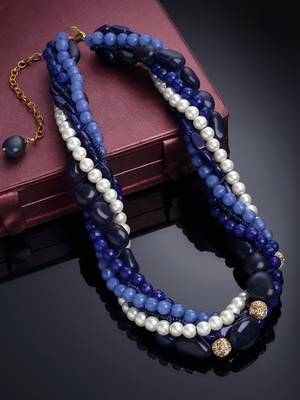 Blue pearl necklaces 2