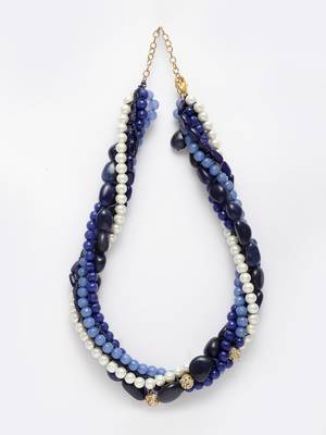 Blue pearl necklaces 3