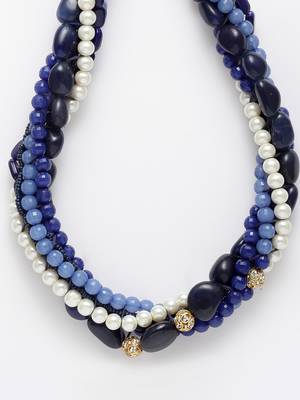 Blue pearl necklaces 4