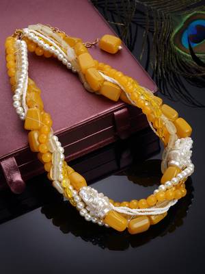 Yellow pearl necklaces 2