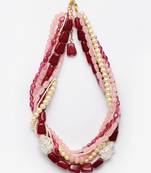 Pink pearl necklaces