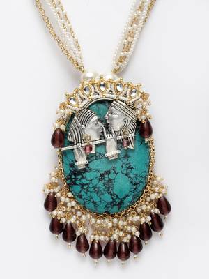 Blue pearl necklaces 4