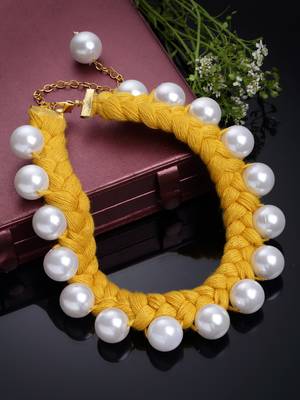 Yellow pearl necklaces 2