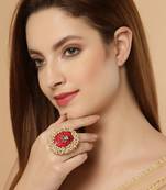 Red pearl rings