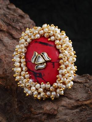Red pearl rings 2