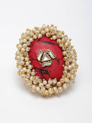 Red pearl rings 3