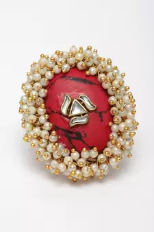 Red pearl rings