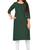 Green embroidered cotton party-wear-kurtis