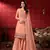 Peach embroidered faux georgette salwar