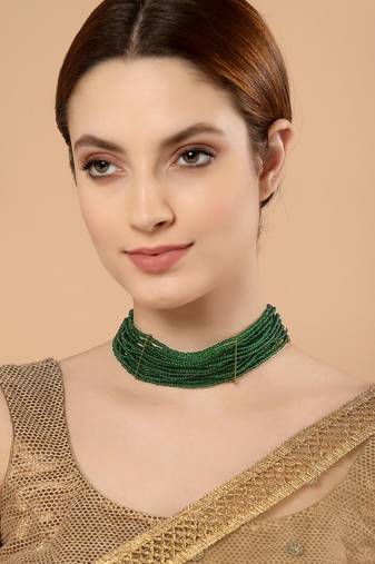 Green pearl necklaces