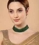 Green pearl necklaces