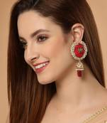 Red zircon   earrings