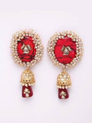 Red zircon   earrings 3