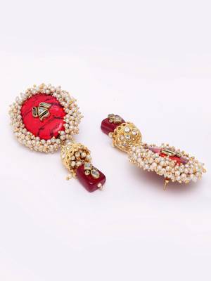Red zircon   earrings 4