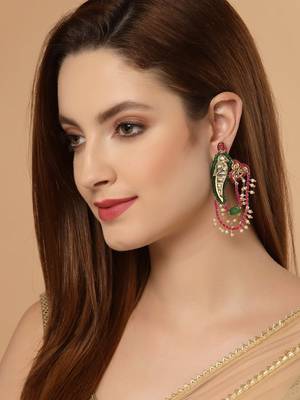 Pink zircon   earrings 1