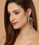 Pink zircon   earrings