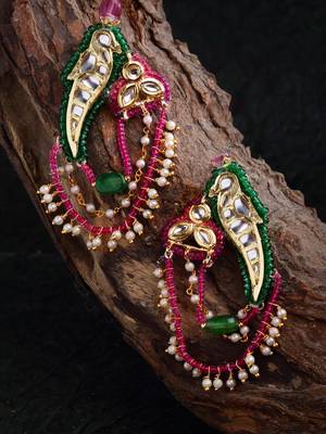 Pink zircon   earrings 2