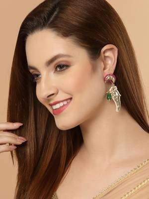 Pink zircon   earrings 1