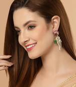 Pink zircon   earrings