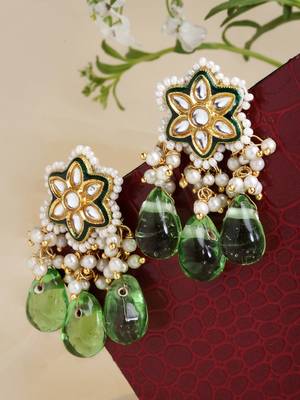Green zircon   earrings 2