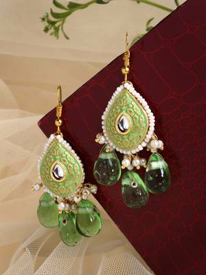Green zircon   earrings 2
