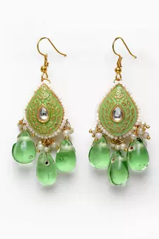 Green zircon   earrings