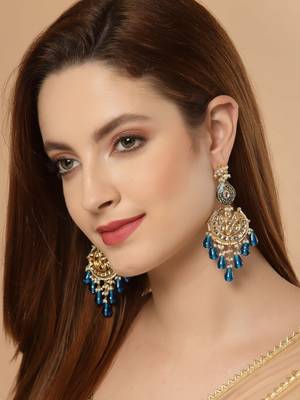 Blue zircon   earrings 1
