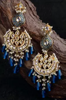 Blue zircon   earrings