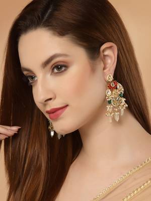 Red zircon   earrings 1